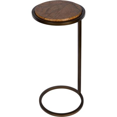 Iota Accent Table Forest Brown Marble Smoked Gold Frame by Ora Designs | Style Our Home