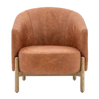 Tainton Brown Leather Armchair by Gallery Living | Style Our Home