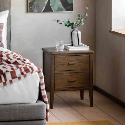 Camvaro 2 Drawer Bedside Walnut
