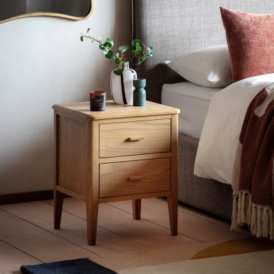 Camvaro 2 Drawer Bedside Natural