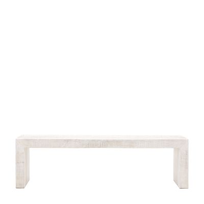 Calrion Dining Bench Whitewash by Gallery Living | Style Our Home