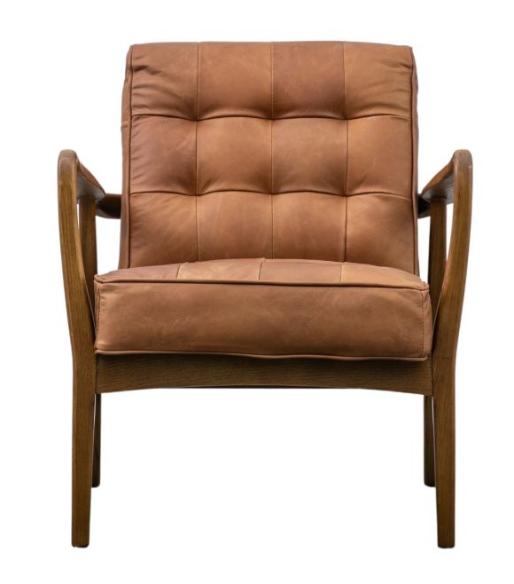 Humber Armchair Vintage - Brown Leather - Style Our Home