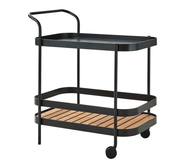 Roll Lava Grey Bar Trolley by Cane-line | Style Our Home