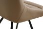 Monteley Mink Leather Effect Swivel Dining Chair – Black Metal Tapered Legs (2pk)