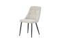 Aurelmore Natural Chenille Fabric Dining Chair with Black Metal Legs (2pk)