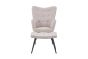 Roscside Light Brown Bouclé Armchair with Matching Footstool