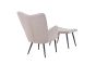 Roscside Light Brown Bouclé Armchair with Matching Footstool