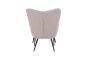 Roscside Light Brown Bouclé Armchair with Matching Footstool