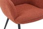 Roscside Copper Bouclé Armchair with Matching Footstool – Black Metal Legs