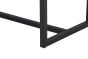 Marstport Grey Leather Look Cross Stitch Bench – Black Metal Frame