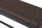 Marstport Brown Leather Look Cross Stitch Bench – Black Metal Frame