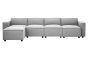 Toulix Grey Fabric Left Arm Modular Sofa