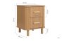 Axel 2 Drawer Fluted Bedside Oak by Birlea | Style Our Home