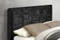 Hannover 4' Small Double Ottoman Bed in Black Crushed Velvet