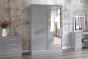 Lynx Grey 2 Door Sliding Wardrobe With Mirror