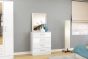 Lynx White 4 Drawer Chest