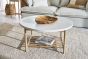 Aspect White Round Coffee Table with Rack by Monologue | Style Our Home