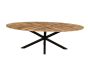 Tavola Edge 2.4M Sunburst Oval Dining Table