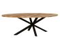 Tavola Edge 2.4M Sunburst Oval Dining Table