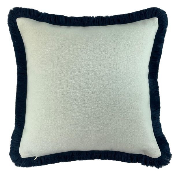 Slub With Heavy Navy Fringe by Malini | Style Our Home