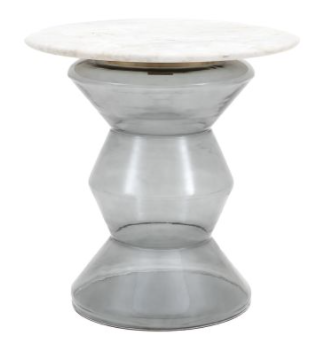 Burela Side Table Clear/Smoked By Gallery Living | Style Our Home