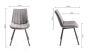 Turin Dark Oak 4-6 Seater Table & 4 Fontana Grey Velvet Chairs by Bentley Designs | Style Our Home