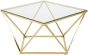 Axel Gold Finish Twist Large End Table  by Prestige | Style Our Home