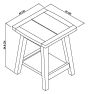 Camden Weathered Oak & Peppercorn Lamp Table by Bentley Designs | Style Our Home