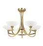 Cagney 5 Ceiling Lamp Antique Brass