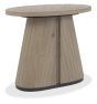 Vega Grey Oiled Oak & Peppercorn Oval Lamp Table by Bentley Designs | Style Our Home
