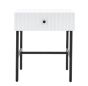 Halton 1 Drawer Bedside White By Gallery Living | Style Our Home