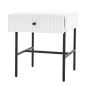 Halton 1 Drawer Bedside White By Gallery Living | Style Our Home