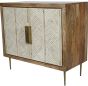 Linden Bone and Mango Wood 2 Door Cabinet by Libra | Style Our Home