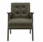 Crimdon Heritage Green Leather Armchair by Gallery Living | Style Our Home