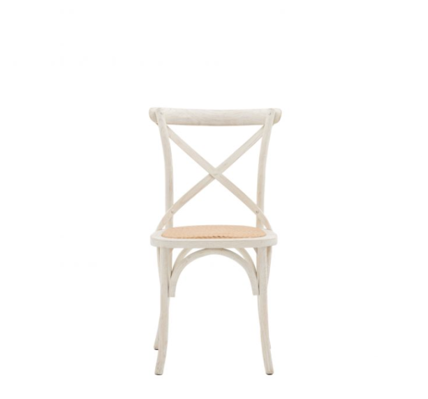 Café White Rattan Chair ( A Pair ) by Hudson Living | Style Our Home