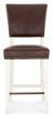 Belgrave Ivory Bar Stool - Espresso Faux Leather (Pair) by Bentley Designs | Style Our Home