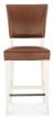 Belgrave Ivory Bar Stool - Rustic Tan Faux Leather (Pair) by Bentley Designs | Style Our Home