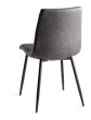 Upholstered Dark Grey Chair with Black Frame (Pair)