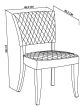 Logan Rustic Oak Upholstered Chair - Azure Velvet Fabric (Pair) by Bentley Designs | Style Our Home