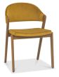 Camden Rustic Oak 4-6 Seater Table & 4 Side Chairs in Mustard Velvet by Bentley Designs | Style Our Home