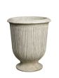 Ribbed Urn Large - Antique White Wash by Monologue | Style Our Home