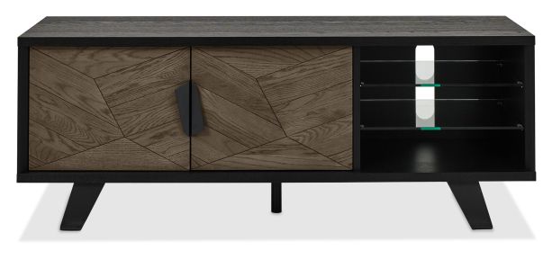 Emerson Weathered Oak & Peppercorn Entertainment Unit by Bentley Designs | Style Our Home
