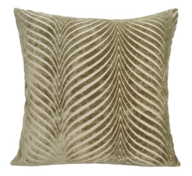 Cut Velvet Fan Rada Olive by Malini | Style Our Home