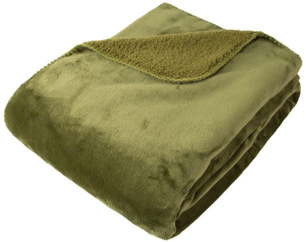 Softest Fleece Throw Olive by Malini | Style Our Home