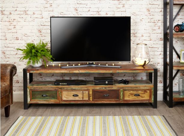 Baumhaus Urban Chic Open Widescreen Television Cabinet - Style Our Home