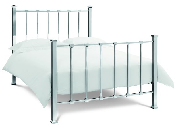 Bentley Designs Madison Kingsize Shiny Nickel Bedstead - 150cm - Style Our Home 