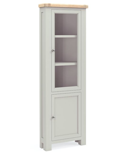 Salcombe Grey Corner Display Cabinet By  Corndell / Global Home Group | Style Our Home