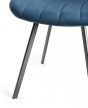 Fontana - Blue Velvet Fabric Chairs with Grey Hand Brushing on Black Powder Coated Legs (Pair) from Style Our Home