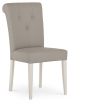 Montreux Grey Washed Oak & Soft Grey 4-6 Seater Table & 4 Upholstered Chairs in Grey Bonded Leather by Bentley Designs | Style Our Home