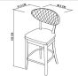 Ellipse Fumed Oak Upholstered Bar Stool - Old West Vintage (Pair) by Bentley Designs | Style Our Home